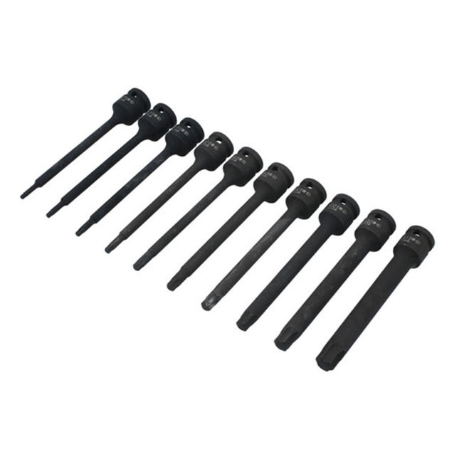 Laser 8706 Extra Long 1/2"d Impact Star Bit Set 10pc