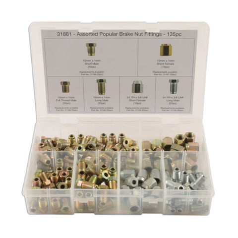 Image of Connect Consumables Connect 135 piece Assorted Brake Nut Fittings