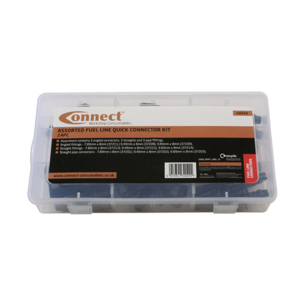 Connect Piece Assorted Straight Angled Fuel Line Quick Connectors