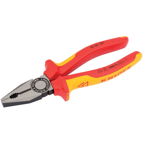 Image of Knipex Knipex 180mm Fully Insulated Combination Pliers