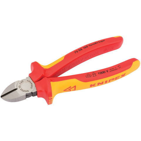 Image of Knipex Knipex 160mm Fully Insulated Diagonal Side Cutters