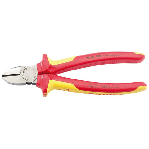 Photo of Knipex Knipex 180mm Fully Insulated Diagonal Side Cutters