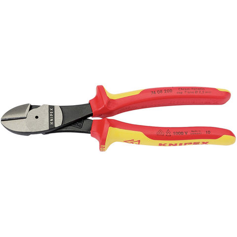 Image of Knipex Knipex 160mm Fully Insulated High Leverage Diagonal Side Cutters