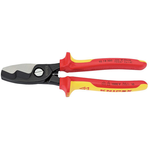 Image of Knipex Knipex 200mm Fully Insulated Cable Shears