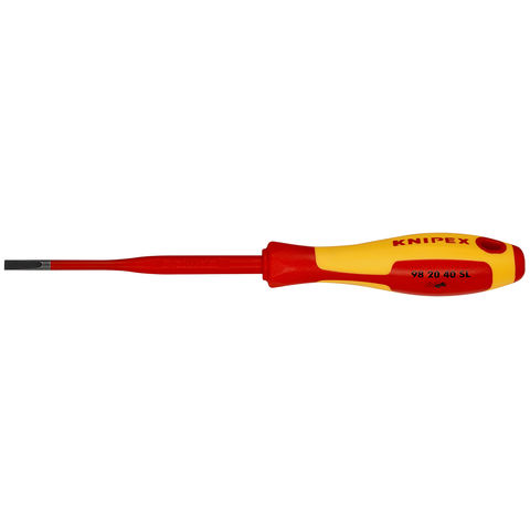 Knipex 98 20 40 SL VDE Insulated Slotted Screwdriver 4.0 x 100mm - Slim