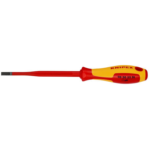 Knipex 98 20 55 SL VDE Insulated Slotted Screwdriver 5.5 x 100mm - Slim