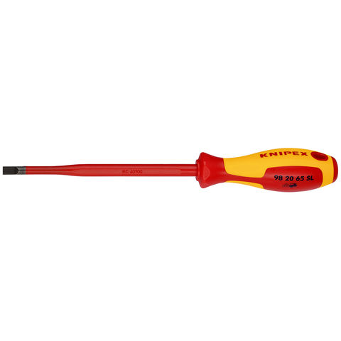Knipex 98 20 65 SL VDE Insulated Slotted Screwdriver 6.5 x 150mm - Slim