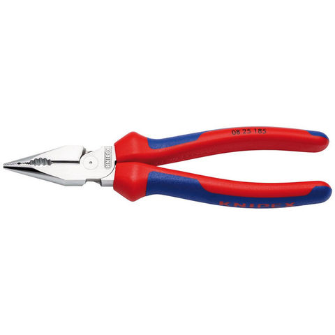 Knipex 08 25 185 SB 185mm Needle-Nose Multi Grip Combination Pliers Chrome Plated