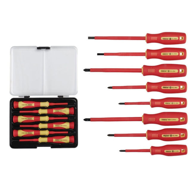 Draper Vde Approved Fully Insulated Screwdriver And Precision Screwdriver Set -14 Piece-