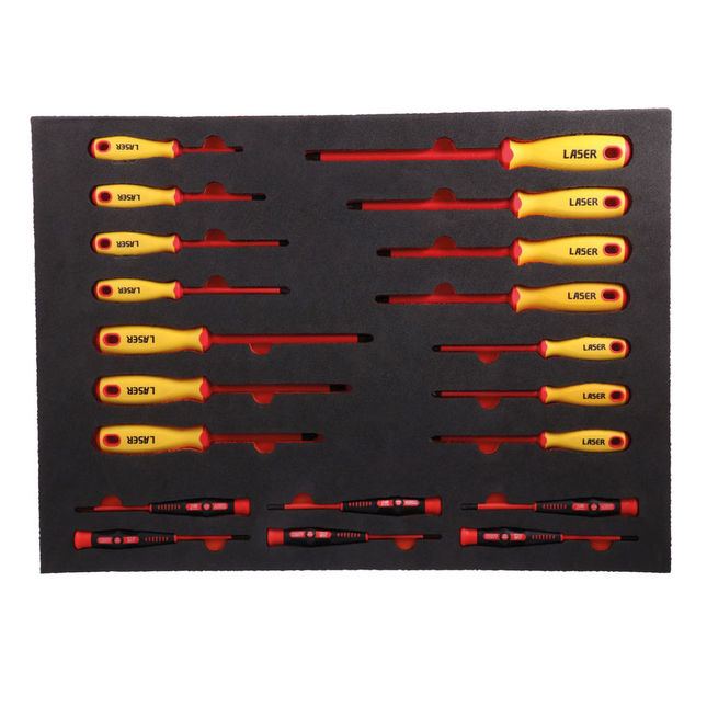 Laser 8486 Vde Insulated Screwdrivers In Foam Inlay