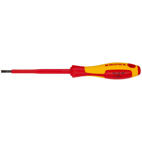 Knipex 98 20 40 VDE Insulated Slotted Screwdriver 4.0 x 100mm