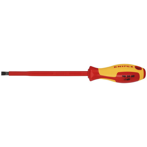 Knipex 98 20 80 VDE Insulated Slotted Screwdriver 8.0 x 175mm