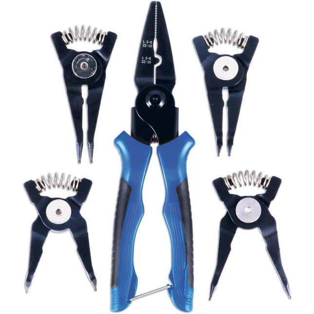 View Laser 9199 Interchangeable 5-in-1 Circlip Plier & Crimper Set