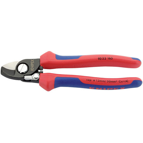 Knipex 165mm Copper or Aluminium Cable Shears with Sprung Heavy Duty Handles