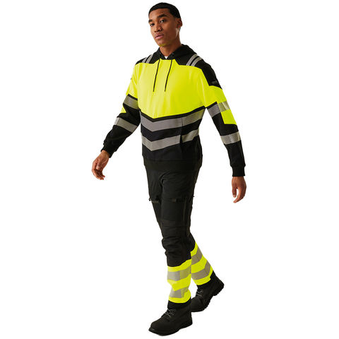 Regatta Regatta Hi Vis X Pro Hoodie Black Yellow