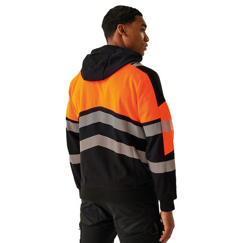Regatta Regatta Hi Vis X Pro Hoodie Black Orange