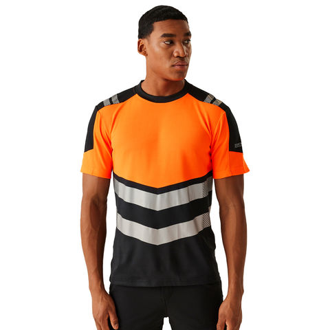 Regatta Regatta Hi Vis X Pro T Shirt Black Orange