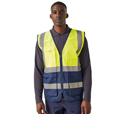 Regatta Regatta Pro Hi Vis Executive Vest Yellow Navy