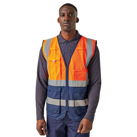 Regatta Regatta Pro Hi Vis Executive Vest Orange Navy