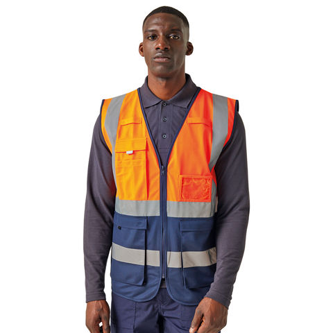 Regatta Regatta Pro Hi Vis Executive Vest Orange Navy