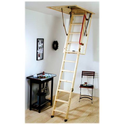 Photo of Machine Mart Xtra Youngman Eco S Line Timber Loft Ladder With Trapdoor