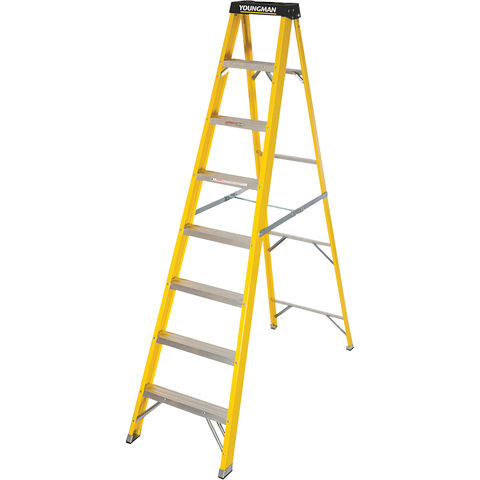 Image of Youngman Youngman S400 8 Tread Glass Fibre Stepladder