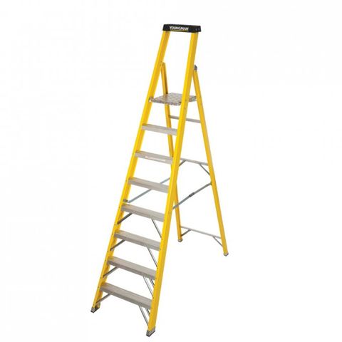 Image of Youngman Youngman S400 8 Tread Glass Fibre Platform Ladder