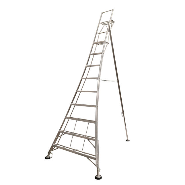 Image of Werner 92509 Adjustable Tripod Platform Ladder - 9 Tread