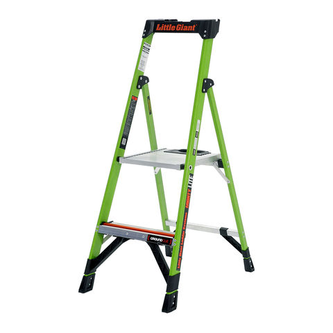 Image of T. B. Davies Little Giant 2 Tread Mighty Lite Hi-Viz GRP Fibreglass Step Ladder