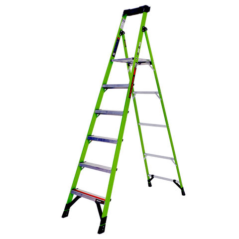 Photo of T. B. Davies Little Giant 6 Tread Mighty Lite Hi-viz Grp Fibreglass Step Ladder