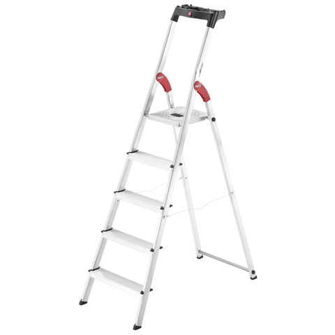 Image of Hailo Hailo L60 Standardline Aluminium Step Ladders (5 Tread)