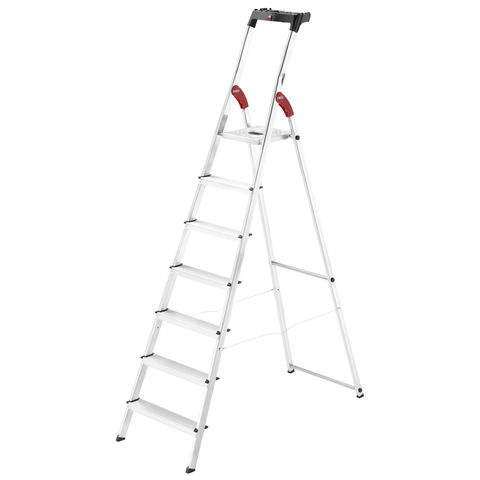 Photo of Hailo Hailo L60 Standardline Aluminium Step Ladders -7 Tread-