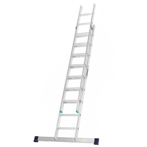 TB Davies TASKMASTER 2.5m 2 Section Extension Ladder with Stabiliser Bar