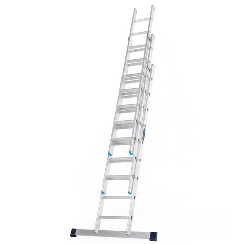 TB Davies TASKMASTER 2.5m 3 Section Extension Ladder with Stabiliser Bar