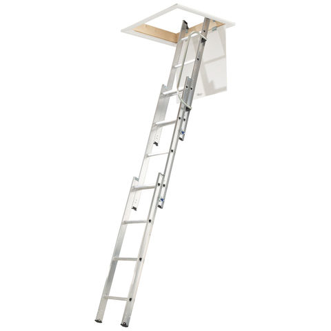 Image of Werner Werner 3 Section Loft Ladder with Handrail