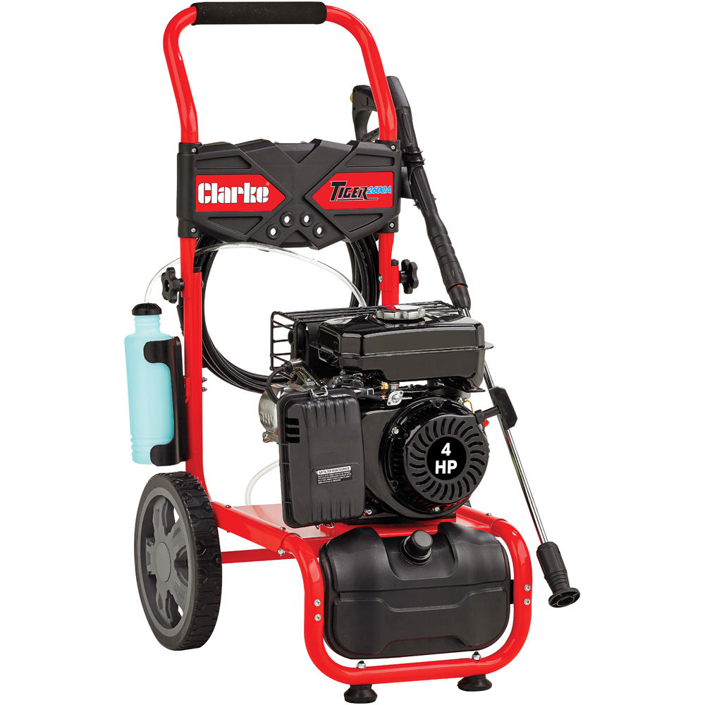 Clarke Tiger 2600A Petrol Pressure Washer 180 Bar (2610 psi) - Machine ...