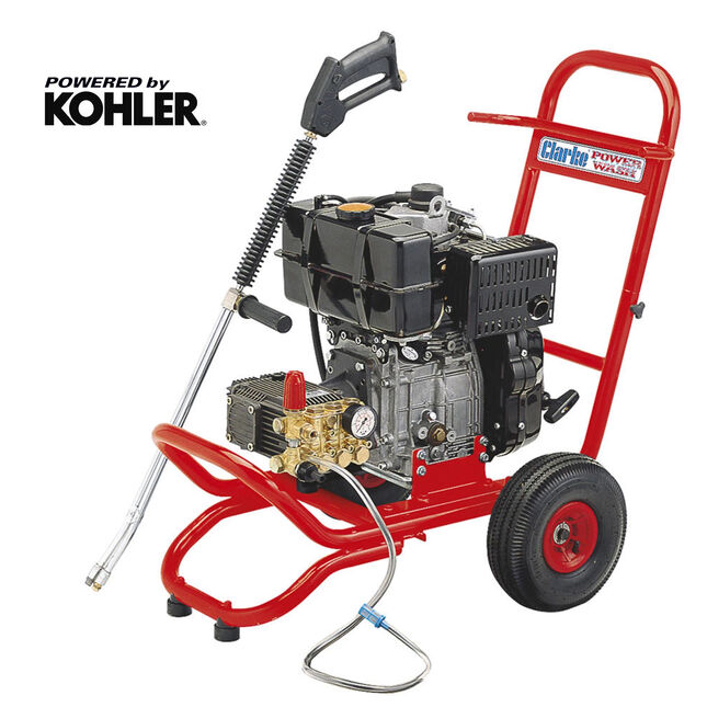Clarke Dls200al 10hp Kohler Powered Heavy Duty Diesel Pressure Washer - 200 Bar -2900 Psi-