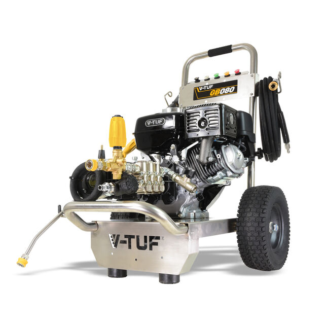V-TUF GB080 200BAR 15Lpm 9HP Petrol Pressure Washer - HONDA Engine & Gearbox Driven Pump