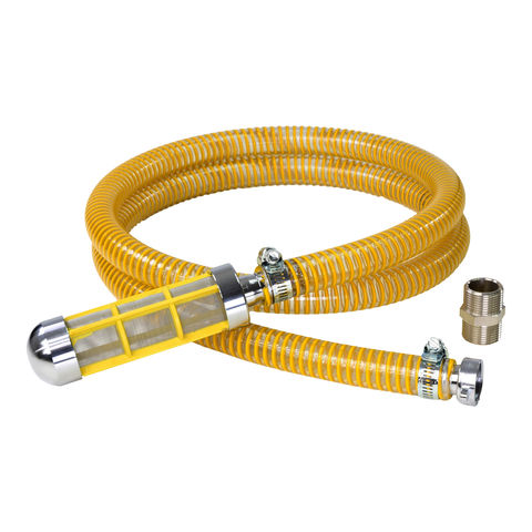Image of V-TUF V-TUF Heavy Duty Crush Resistant Pump Suction Feed Hose Kit (3m) 3/4F And 3/4M Adapter