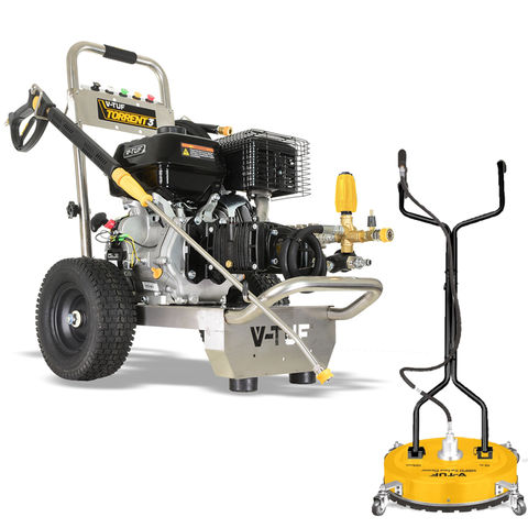 V-TUF TORRENT3 15HP Petrol Pressure Washer With Poly Deck Surface Cleaner