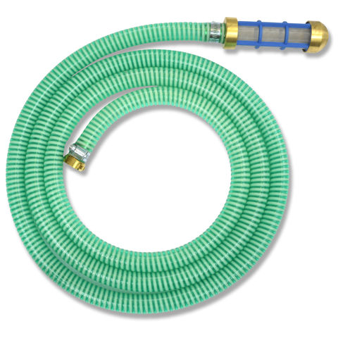 Image of V-TUF V-TUF Heavy Duty Crush Resistant Pump Suction Feed Hose Kit (2m) 3/4F And 3/4M Adapter