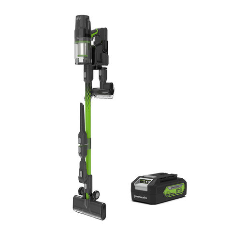 Image of Greenworks Greenworks 24V Stick Vacuum with 4.0Ah battery and 5 Brush Accessories