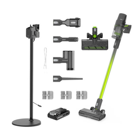 Image of Greenworks Greenworks 24V Cordless Brushless Stick Vacuum Deluxe with 6 Accessories (incl. 4.0Ah Battery & Super Stand Charger)