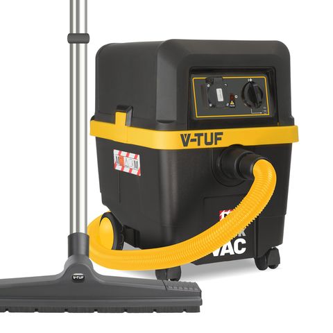 Image of V-TUF V-TUF NEW STACKVAC 1400W 30L Wet & Dry M Class Dust Extractor Vacuum Cleaner - with Power Take Off & Automatic Filter Shaker (230V)