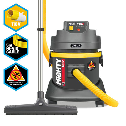 V-TUF MIGHTY HSV - 21L M-Class Industrial Dust Extraction Vacuum Cleaner - Health & Safety Version (230V)