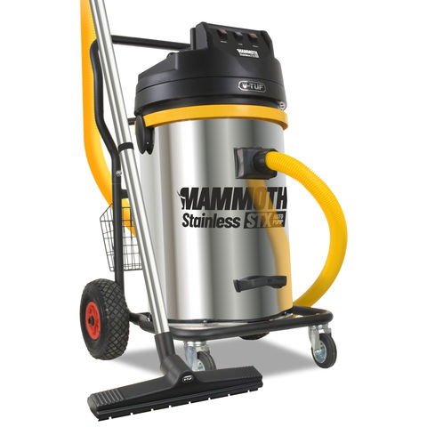Image of V-TUF V-TUF MAMMOTH STAINLESS 2.4kW 80L Wet & Dry Twin Motor Industrial Vacuum Cleaner - Auto Pump Out (230V)