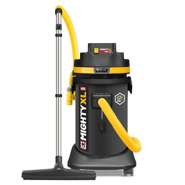 V-tuf Mighty Xl Hsv - 37l M-class 110v Industrial Dust Extraction Wet & Dry Vacuum Cleaner - Health & Safety Version