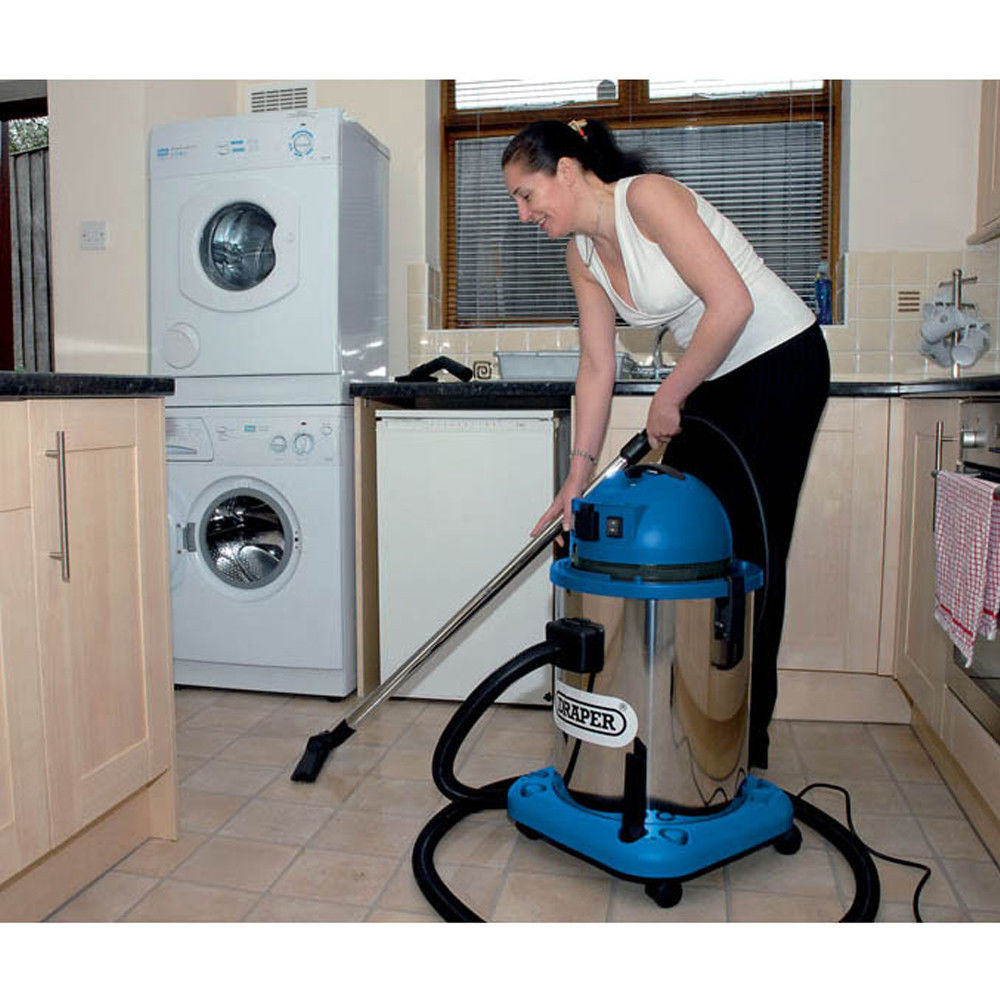 Draper WDV50SS 50l Wet and Dry Vacuum Cleaner with Stainless Steel Tank