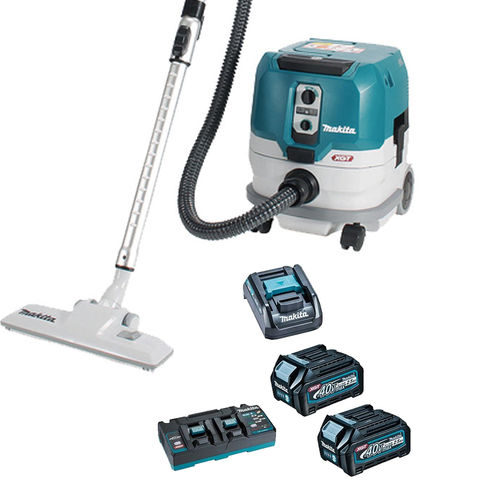 Image of Makita Makita VC005GLD22 40VMAX L-CLASS BL 8L Dry Only Dust Extractor with 2x 2.5Ah XGT (Li-ion) Batteries