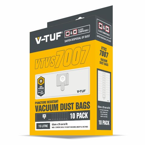 V-TUF VTVS7007 Filter Bags for M & H Class 10 Pack